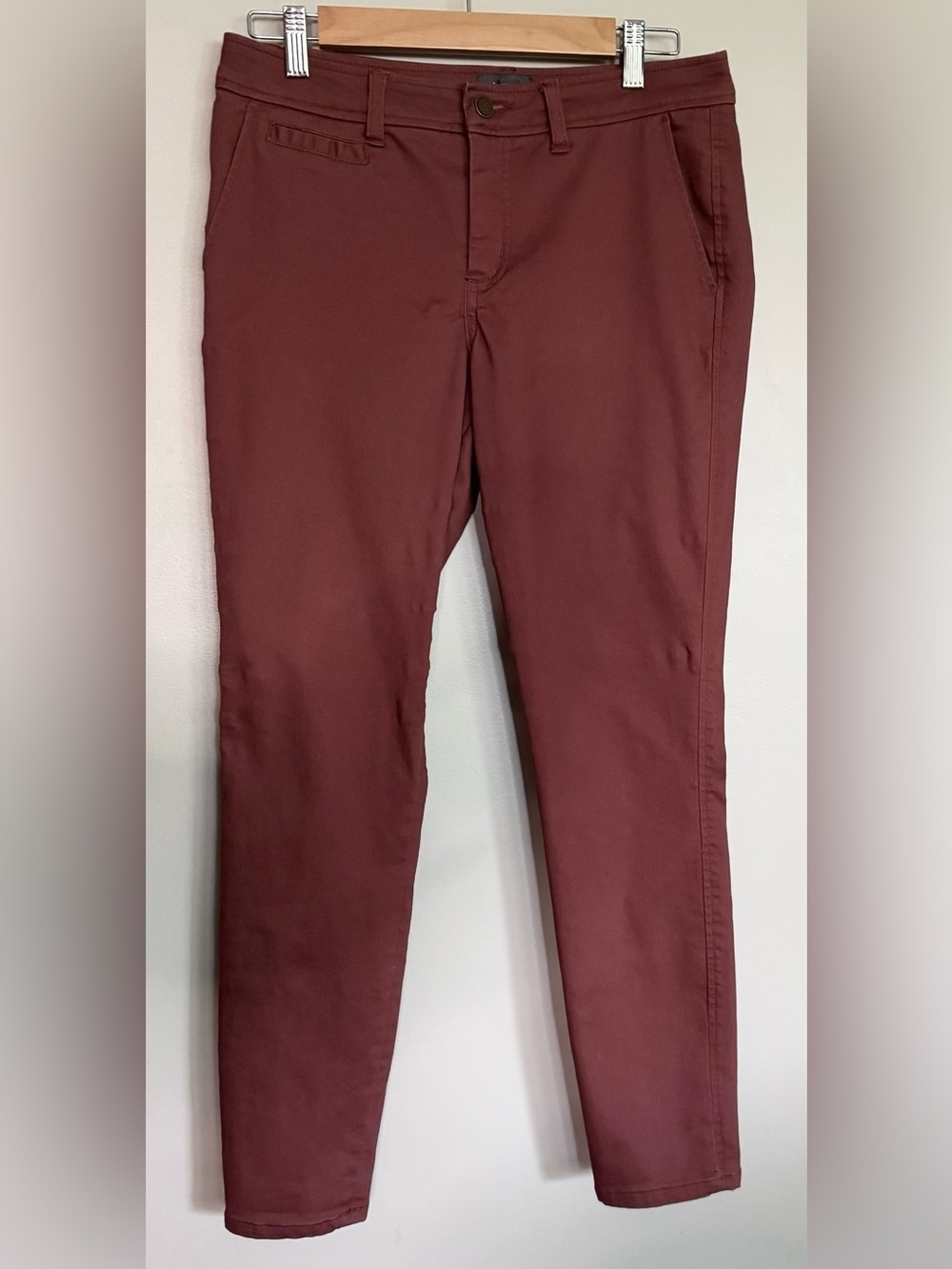 Market & Spruce Women’s Burgundy Skinny Ankle Pants Size 8 Stretch Career Casual